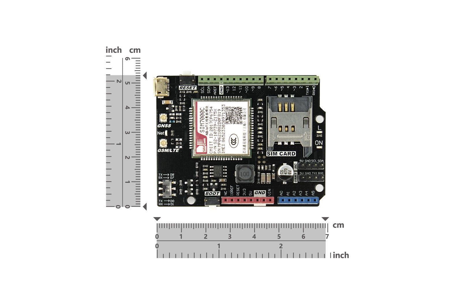 DFRobot SIM7000 Arduino NB-IoT LTE GPRS Expansion Shield